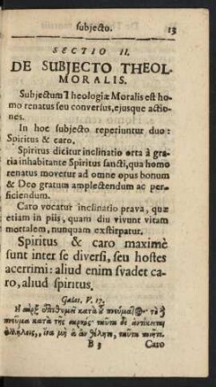 Sectio II. De Subiecto Theol. Moralis.