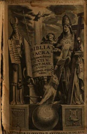 Biblia Sacra Vulgatae Editionis : Sixti V. Pont. Max. Ivssv recognita atque edita