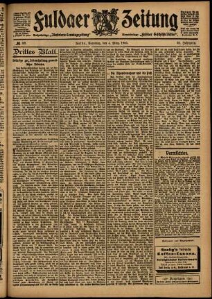 Dritte Ausgabe vom Samstag, den 04. März 1905.
