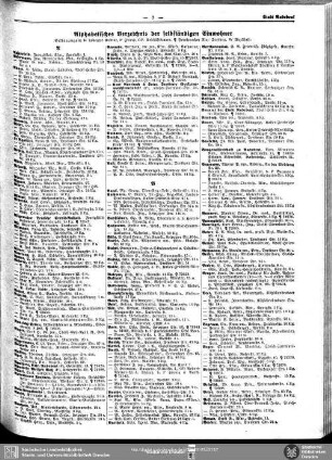 Einwohnerverzeichnis : Alphabetisches Verzeichnis der selbständigen Einwohner