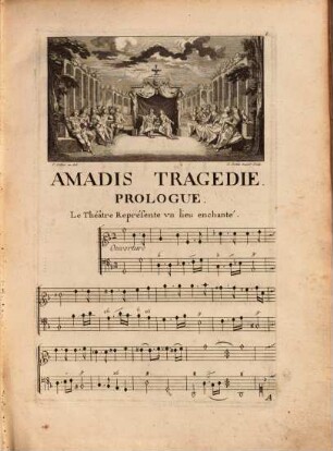 AMADIS. TRAGEDIE. MISE EN MUSIQUE. Par Feu M.r De Lully