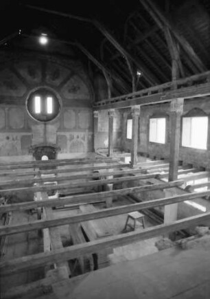 Sulzburg: Synagoge vor dem Wiederaufbau; innen