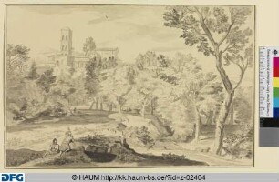 Römische Villa inmitten von Bäumen