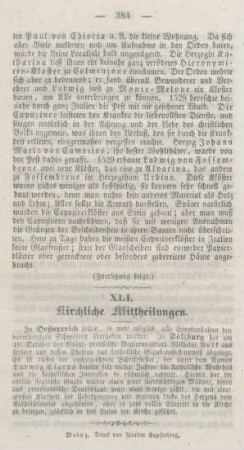 384 Kirchliche Mittheilungen