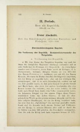 II. Periode. Rom als Republik. 510-31 v. Chr.