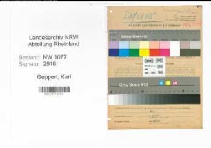 Entnazifizierung Karl Geppert , geb. 21.11.1899 (Polizist)