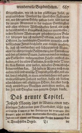 Das neunte Capitel. Joseph Moritz setzet in Adama einen verständigen Jaketaniten zum Statthalter, [...].