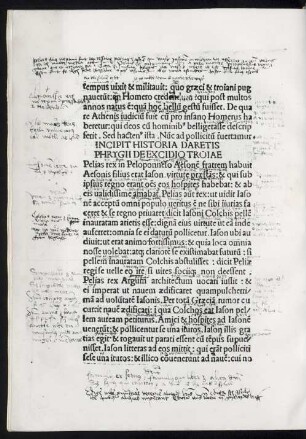 Incipit Historia Daretis Phrygii De Excidio Troiae