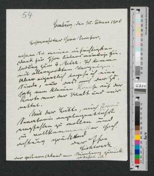 Brief an Werner von Melle