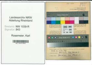 Entnazifizierung Karl Rosemeier , geb. 25.10.1881 ()