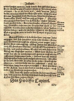 Das Zwölffte Capittel. Wie Judas von seim Volck verlassen vnd erschlagen wirdt.