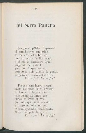 Mi burro Pancho
