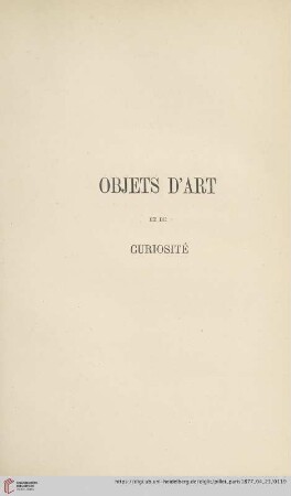 Objets d'Art et de Curiosité (Nr. 93 - 543)