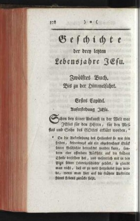 Erstes Capitel. Auferstehung Jesu