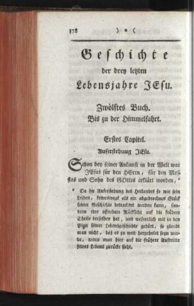 Erstes Capitel. Auferstehung Jesu