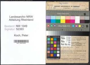 Entnazifizierung Peter Koch , geb. 25.03.1890 (Schreiner)