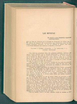 El ensayo y los ensayistas españoles contemporáneos