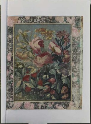 Vorsatzblatt mit Blumendarstellung