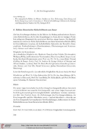 8. Edition literarischer Keilschrifttexte aus Assur