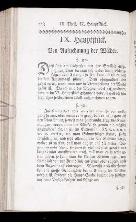 IX. Hauptstück. Von Aufnehmung der Wälder.