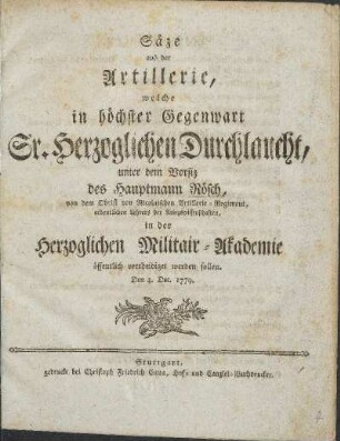 Säze aus der Artillerie