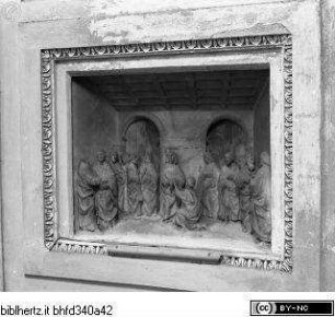 Apostel, Heilige, Evangelisten und Kirchenväter, Petrus-Nische, Die Schlüsselübergabe