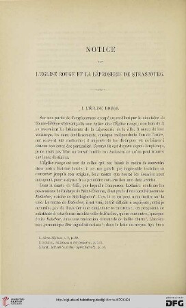 2.Ser. 10.1876/78: Notice sur l'Église rouge et la Léproserie de Strasbourg