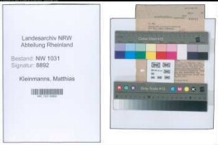Entnazifizierung Matthias Kleinmanns , geb. 00.00.0000 (Verw.Sekretaer)