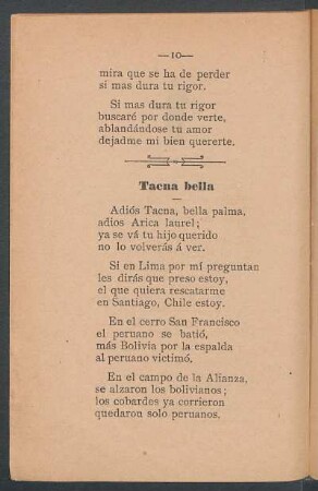 Tacna bella