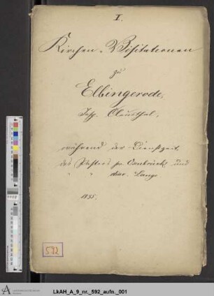 Elbingerode (Clausthal): Visitationsakten