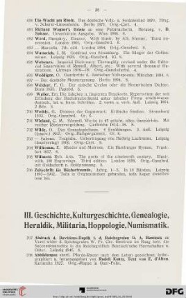 Geschichte, Kulturgeschichte, Genealogie, Heraldik, Militaria, Hoppologie, Numismatik (Nr. 707-1266)