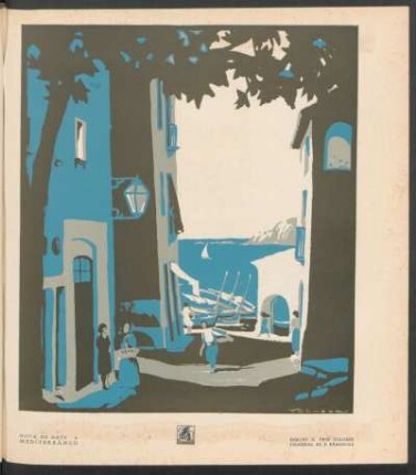 Nota de arte - Mediterráneo : Dibujo a tres colores, original de F. Fábregas