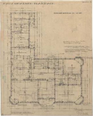 Fischer, Theodor; Blaichach; Haus Gradner - Grundriss EG