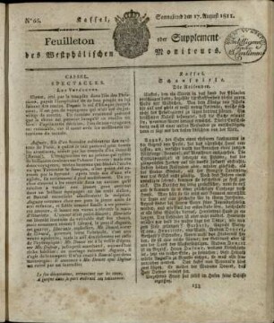 No. 66, Sonnabend den 17. August 1811