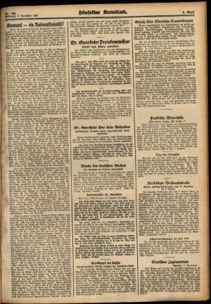 Zweite Ausgabe vom Mittwoch, den 07. November 1934.