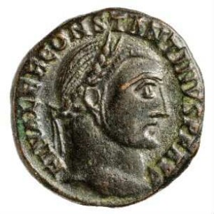 Münze, Follis, Aes 3, 312 - 313 n. Chr.