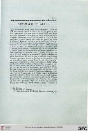 Nicomaco ed altri