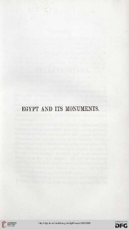 Egypt and Its Monuments