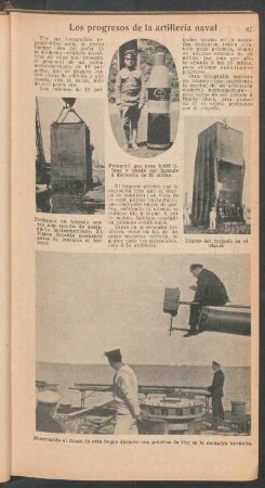 Los progresos de la artillería naval