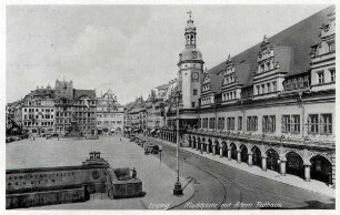 Leipzig: Marktplatz mit Altem Rathaus
