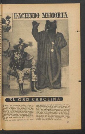 Haciendo memoria: el "Oso Carolina"