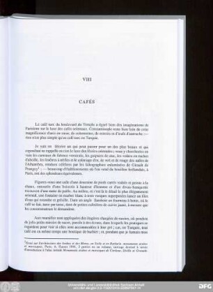 VIII Cafés