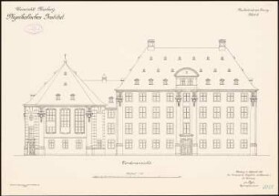 Physikalisches Institut der Philipps-Universität Marburg: Aufriss Vorderansicht 1:100