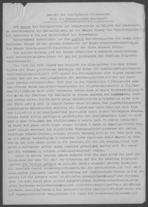 Stuttgart Kreuzkirche: Pfarrbericht 1942
