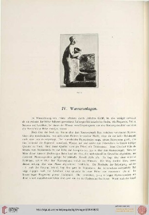 IV. Die Wasseranlagen