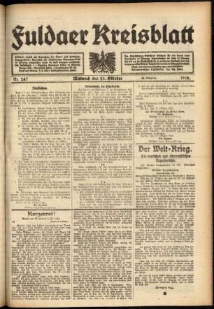 Ausgabe vom Mittwoch, den 25. Oktober 1916.