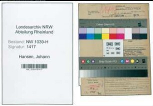 Entnazifizierung Johann Hansen , geb. 00.00.0000 (Angestellter)