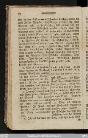 [56.] Nach glücklich überstandenen Gewittern.