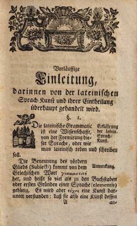 Vollständige Lateinische Sprach-Kunst : Nach Wissenschaftlicher Lehr-Art abgehandelt