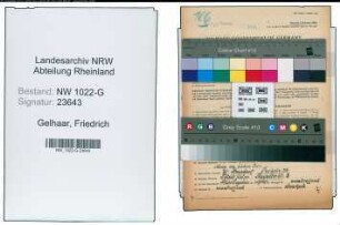 Entnazifizierung Friedrich Gelhaar , geb. 16.09.1905 (Wachmann)